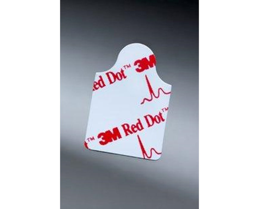 Red Dot Tab-Style Resting EKG Electrodes with Less Aggressive Adhesive - 4000/cs