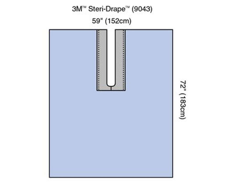 Steri-Drape Adhesive Split Sheet 59" x 72", Split 21/2" x 25", 60/Case