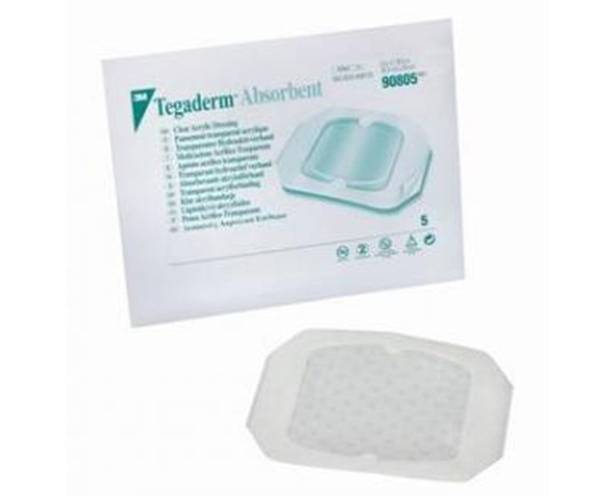 Tegaderm Absorbent Clear Acrylic Dressing, Large Square, Pad Size 5.9" x 6", Overall Size 7.9" x 8", 20/box