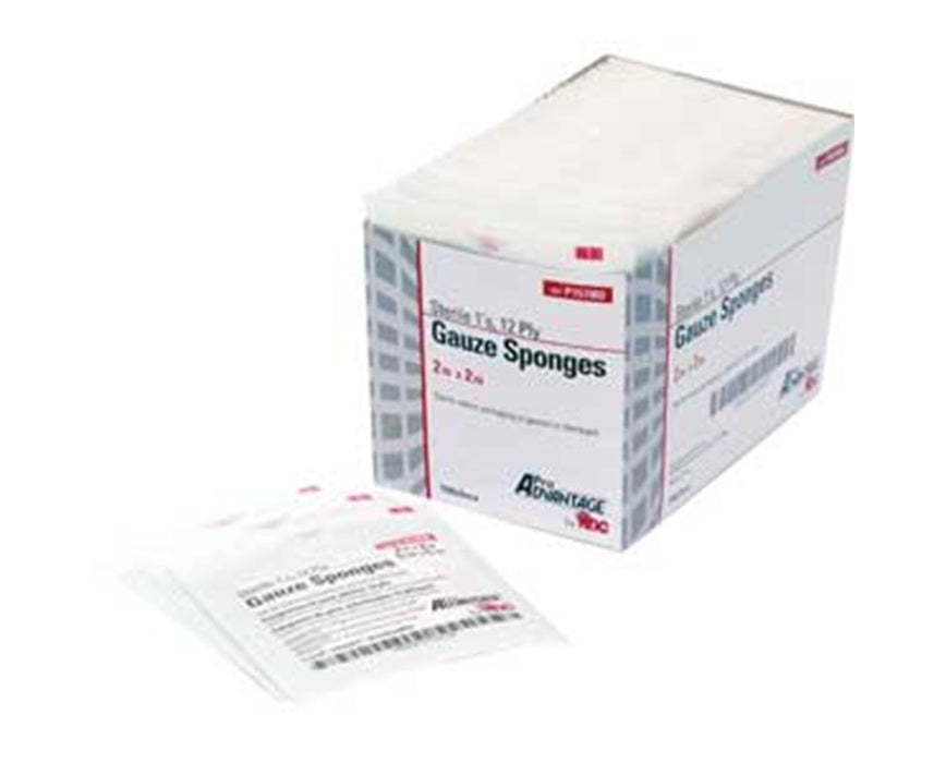 Gauze Sponges - Sterile 2’s, 2" x 2", 8-Ply, 1500/ Case
