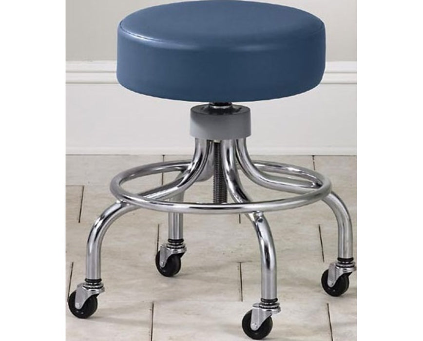 Chrome Base Stool with Circular Foot Ring
