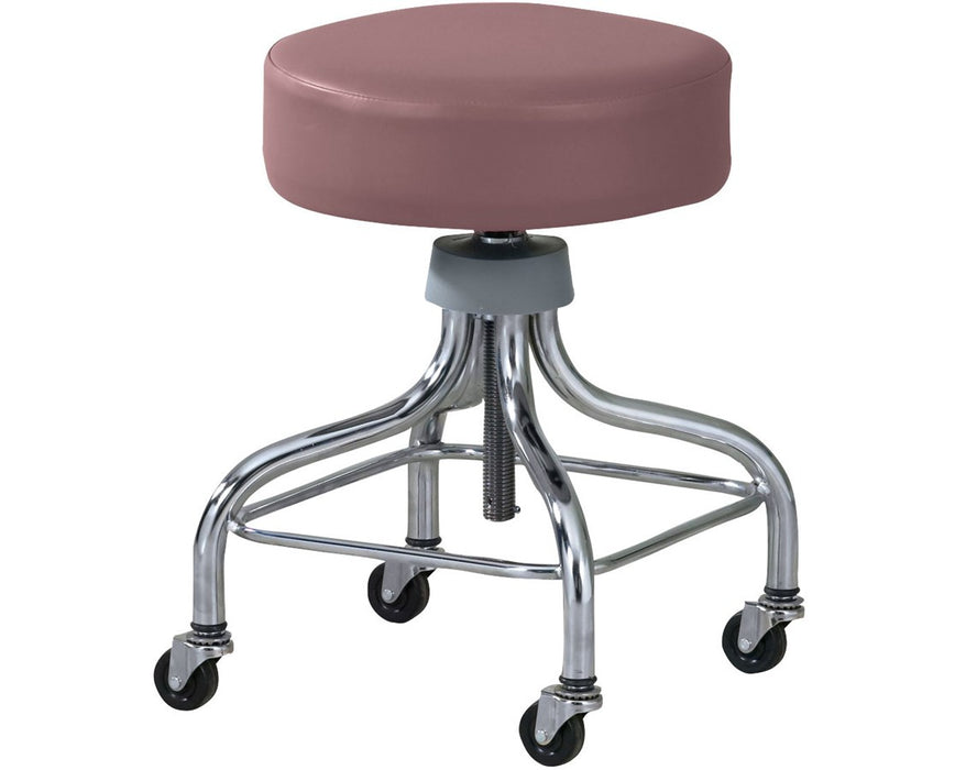 Chrome Base Stool with Circular Foot Ring