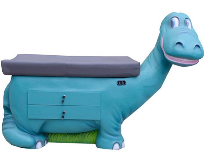 Pediatric Exam Table w/ Flat Top & Drawers, Zoopal Dinosaur