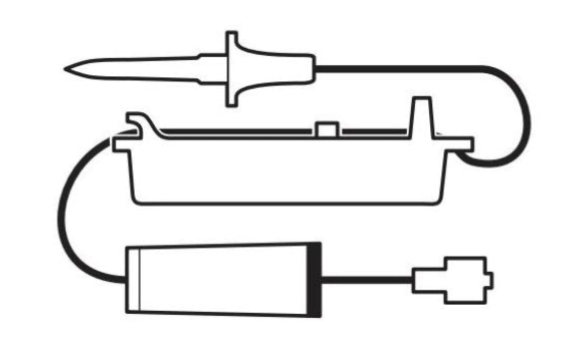 CADD IV Administration Set w/ 6.2mL PV, 130" L, 0.2 Micron Filter, Check Valve, Male Luer, Yellow-Striped, 12/Bx