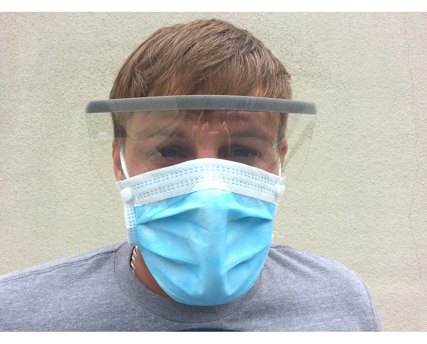Disposable Face Mask with Ear Loop and Eye Shield