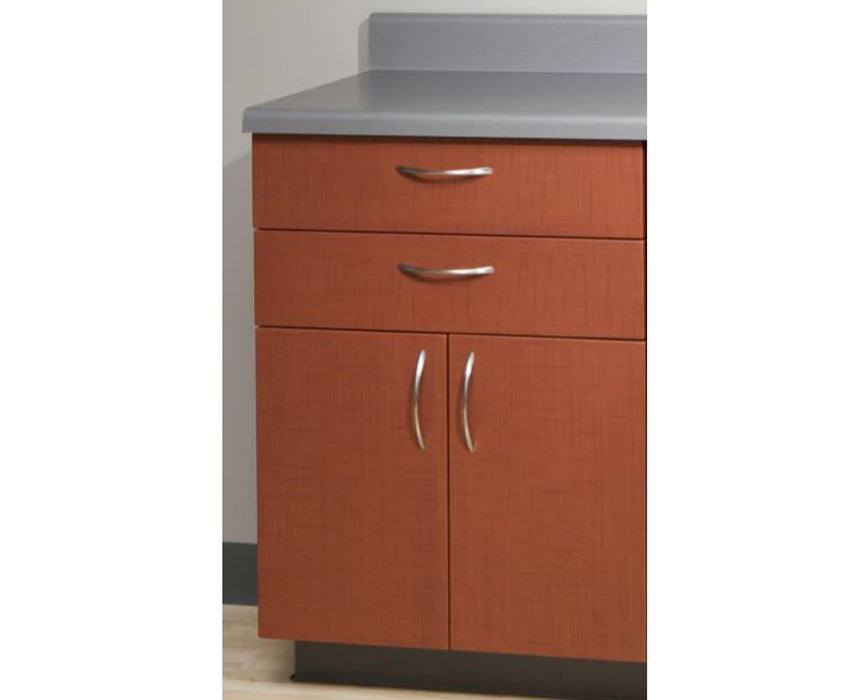 24"W Base Wood Cabinet w/ 2 Drawers & 2 Doors. 25" Countertop