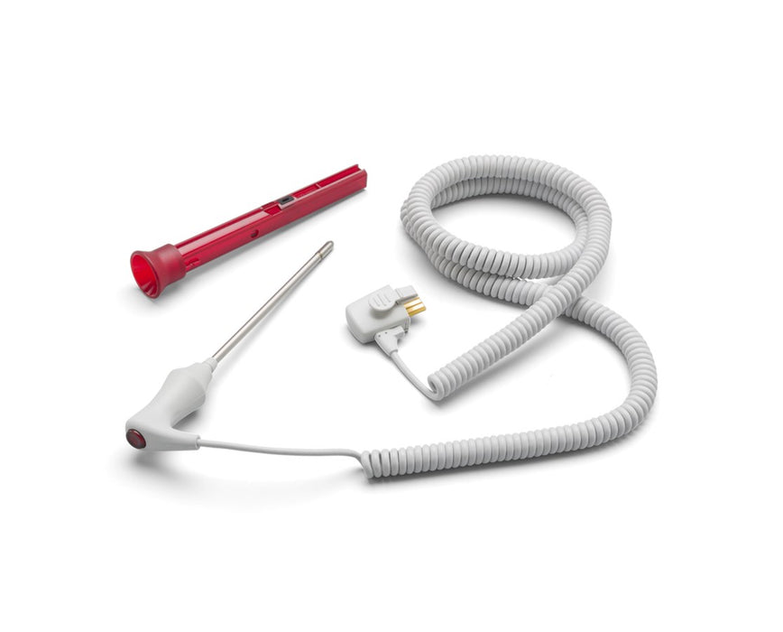 Rectal Temperature Probe and Well Assembly for Vital Signs Monitors