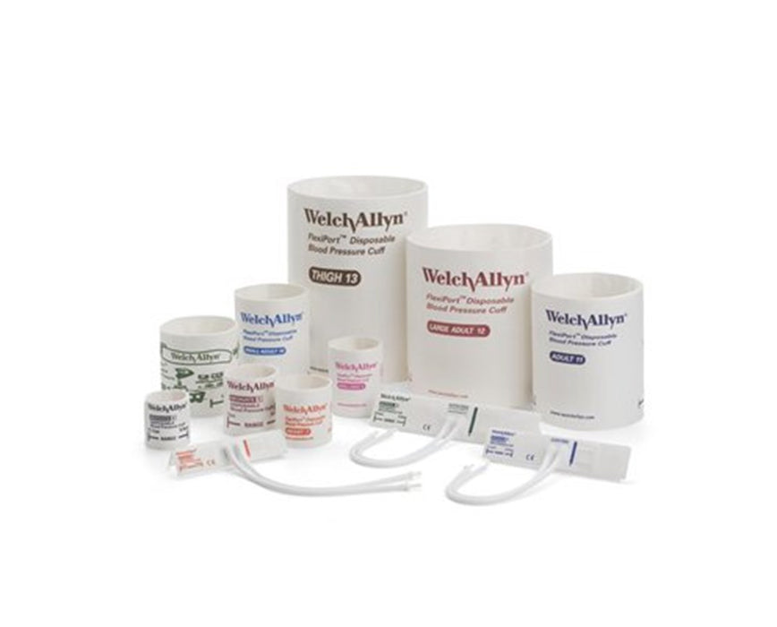 Disposable FlexiPort Blood Pressure Soft Cuff & Connector - 20/bx