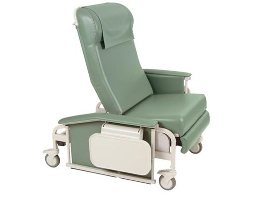 XL Drop Arm Trendelenburg Bariatric CareCliner with Steel Casters