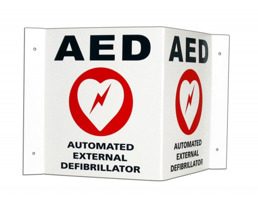 3D Wall Sign/Door Decal for Powerheart AED Defibrillators