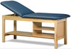 Classic Treatment Table w/ Adjustable Back & Shelving. 500 lbs Capacity Bariatric. 78