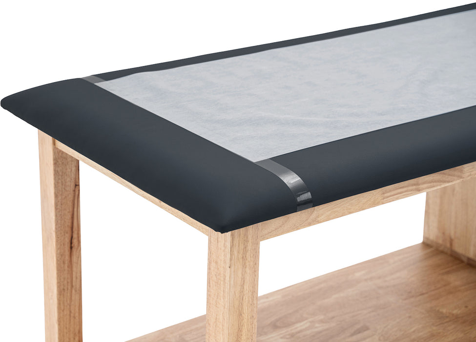 Aristo Treatment Table. H-Brace w/ Drawers & Shelf - Adjustable Back (Antimicrobial Upholstery)