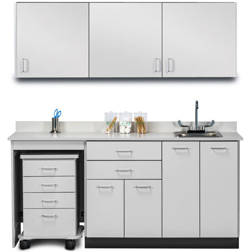 Wall & Base Cabinet Package w/ Mobile Cart-Mate (48"-72"W)