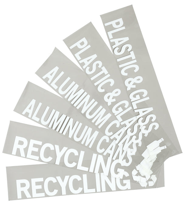 40-Gallon All Weather Steel Recycling Can w/ Advertisement Panels, Green Panel