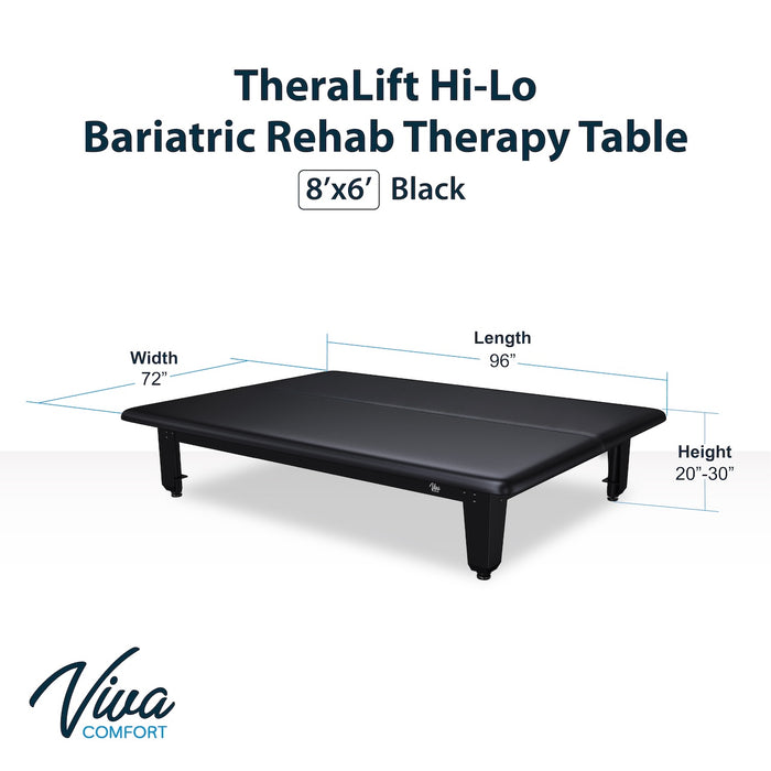 TheraLift Bariatric Power Hi-Lo Table (Antimicrobial Upholstery) for Physical Therapy