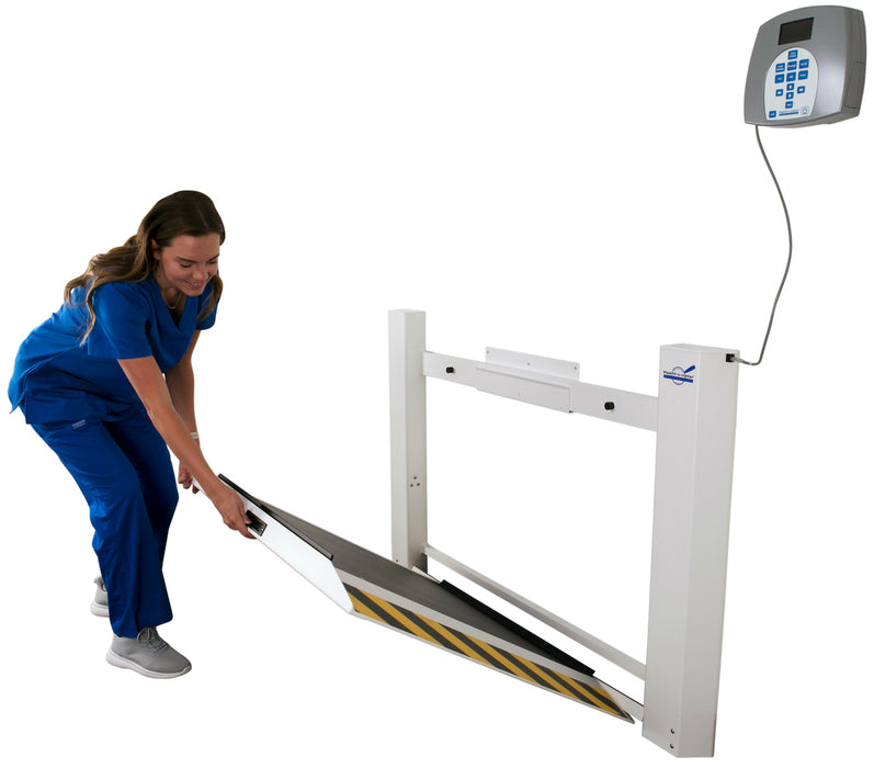 Antimicrobial Wall-Mounted Fold-Up Wheelchair Scale