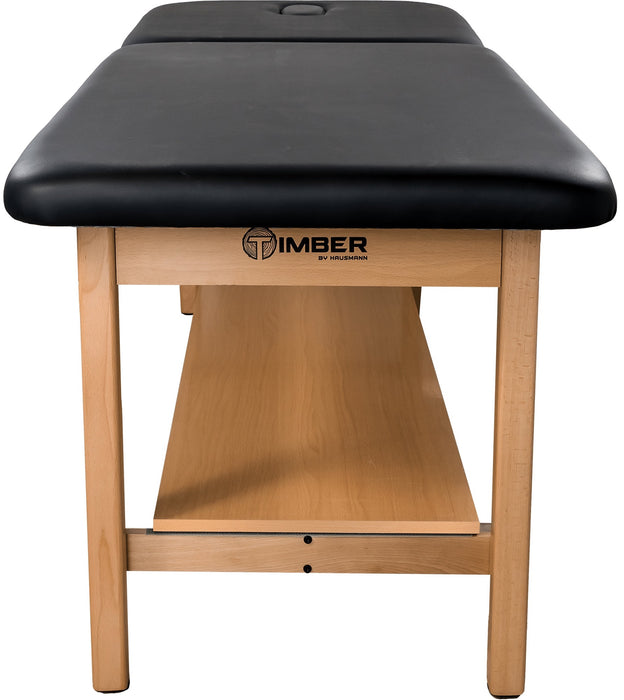 Timber Treatment Table. H-Brace w/ Shelf, Adjustable Back & Nose Cutout