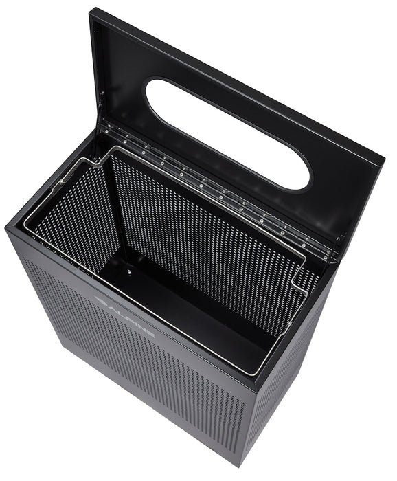 23-Gallon Stainless Steel Waste Can, Perforated. Rectangular