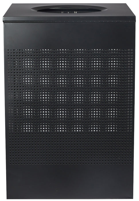 40-Gallon Stainless Steel Waste Can, Perforated. Square