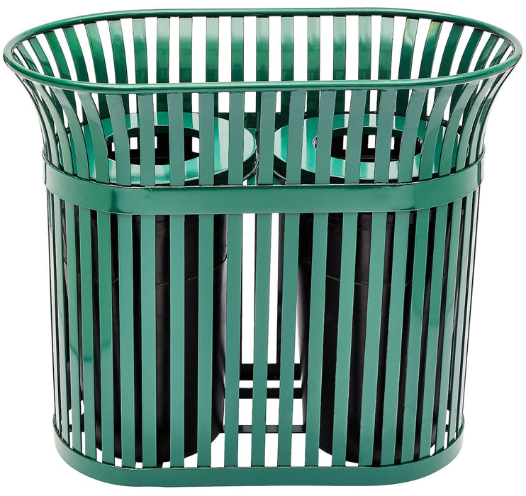Dual Slated Trash Can, 40 Gallon
