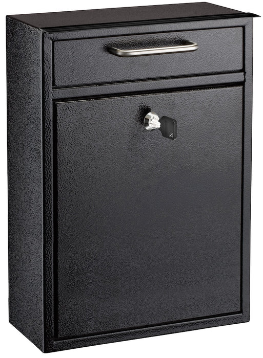 Ultimate Drop Box Wall Mounted Mail Box Black Large
