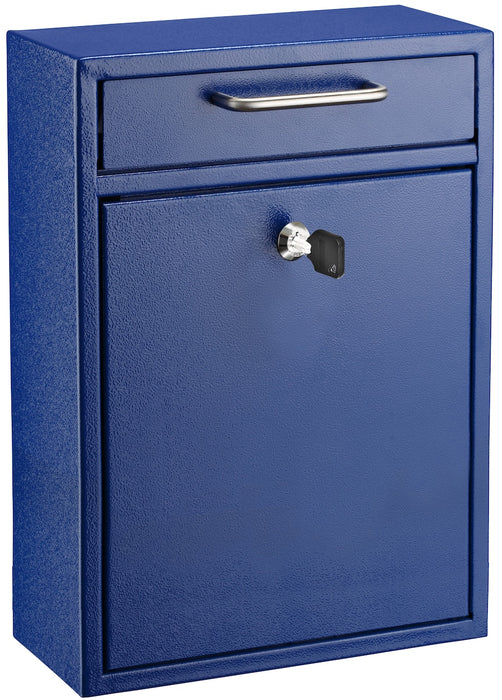 Ultimate Drop Box Wall Mounted Mail Box Blue Large