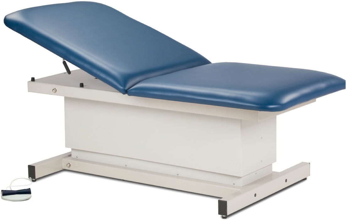 Power Hi-Lo Exam Table. Shrouded Base w/ Adjustable Back. 400 lbs Capacity. 72"L x 27"W