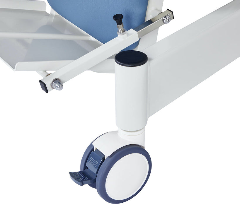 Power Hi-Lo Tilt Table w/ Adjustable Back, Footrest w/ Casters & Antimicrobial Upholstery for Physical Therapy