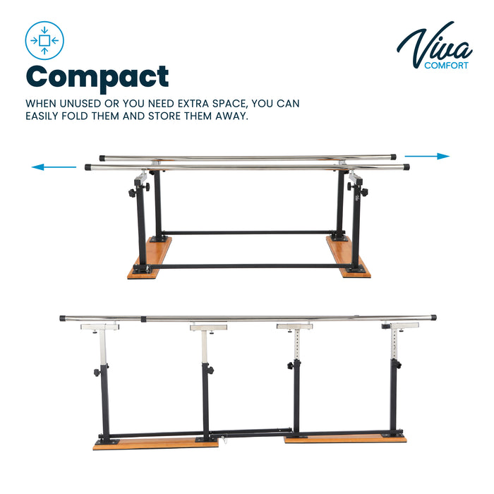 Viva Comfort Folding Parallel Bars - 7 ft