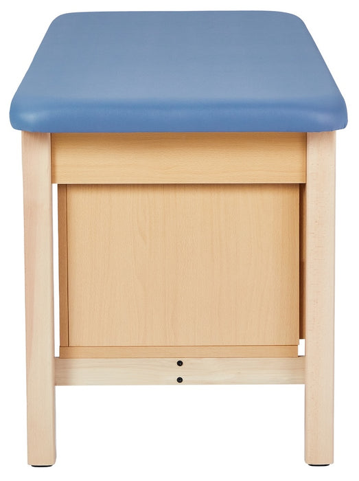 Aristo H-Brace Treatment Table. Flat Top w/ Shelf, Drawers & Antimicrobial Upholstery