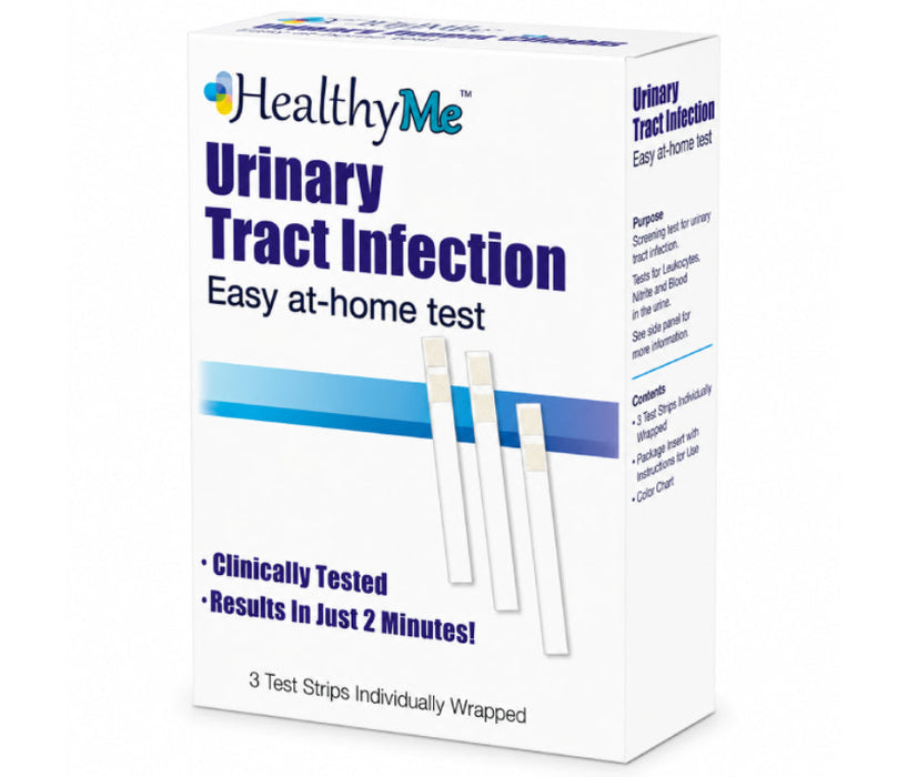 HealthyMe Urinary Tract Infection Test Strips (3/bx, 24kts/cs: Total 72/cs)