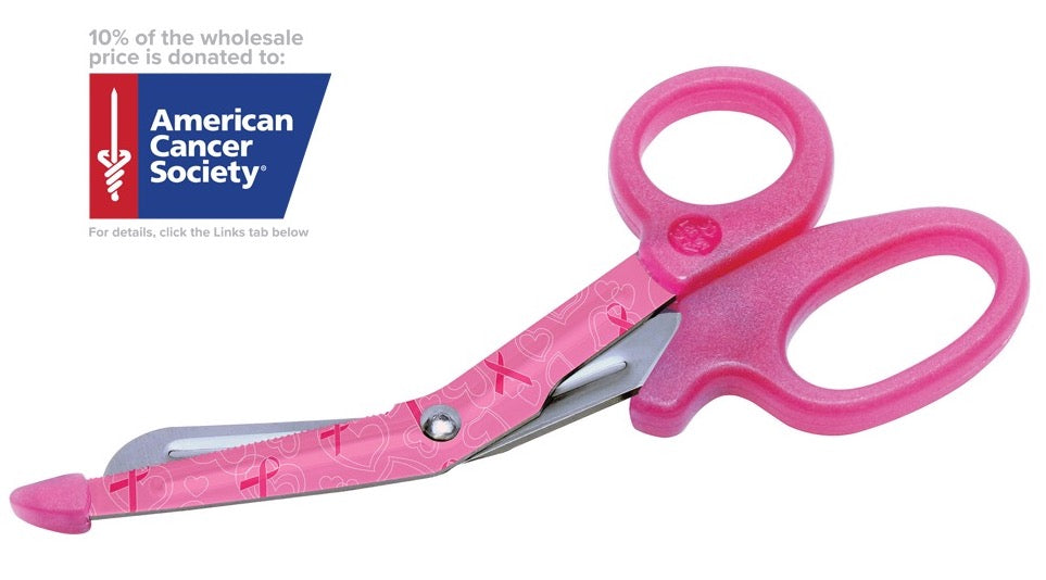 MiniMedicut Nurse Shears. 5 1/2". Breast Cancer