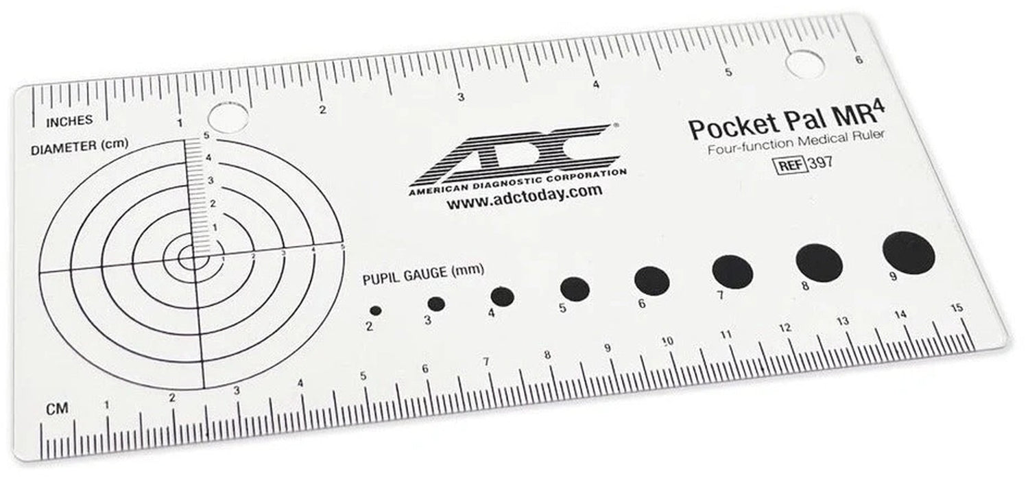 4-Function Pocket Pal Medical Ruler MR4