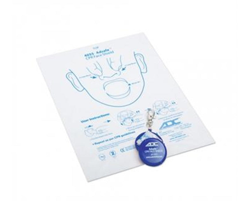 Adsafe CPR Face Shield w/ Keychain - Royal Blue