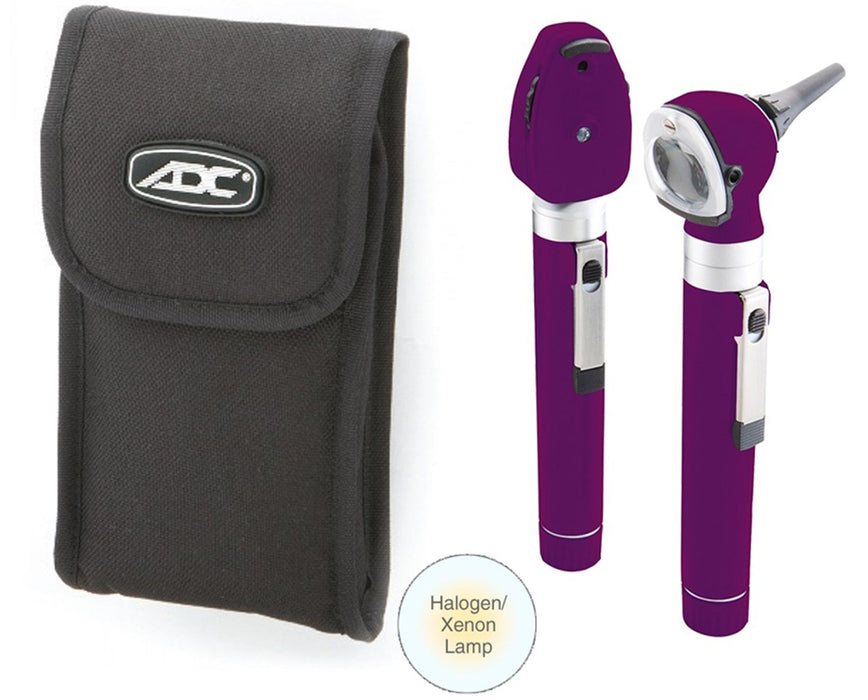 Premium Two Handle Pocket Diagnostic Set With Halogen Lamp, Soft Case, Purple