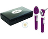 Premium Two Handle Pocket Diagnostic Set With Halogen Lamp, Hard Case, Purple