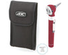 Fiber Optic Pocket Otoscope Set With LED Lamp, Soft Case, Burgundy