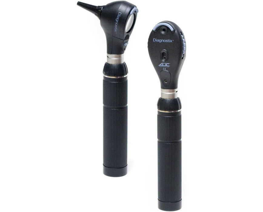 Diagnostix 3.5V Diagnostic Set. PMV LED Otoscope. Coax Halogen Ophthalmoscope. USB-C Handle. Soft Case