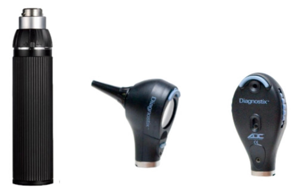 Diagnostix 3.5V Diagnostic Set. LED Otoscope. Coax Plus LED Ophthalmoscope. USB-C Handle. Hard Case