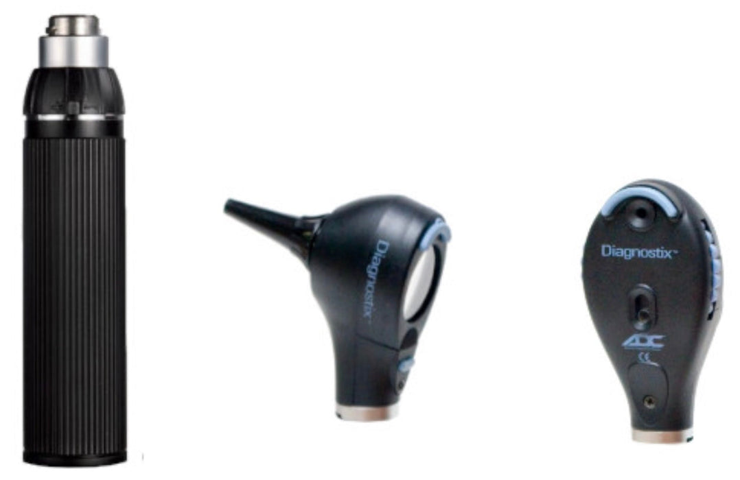 Diagnostix 3.5V Diagnostic Set. LED Otoscope. Coax LED Ophthalmoscope. USB-C Handle. Hard Case