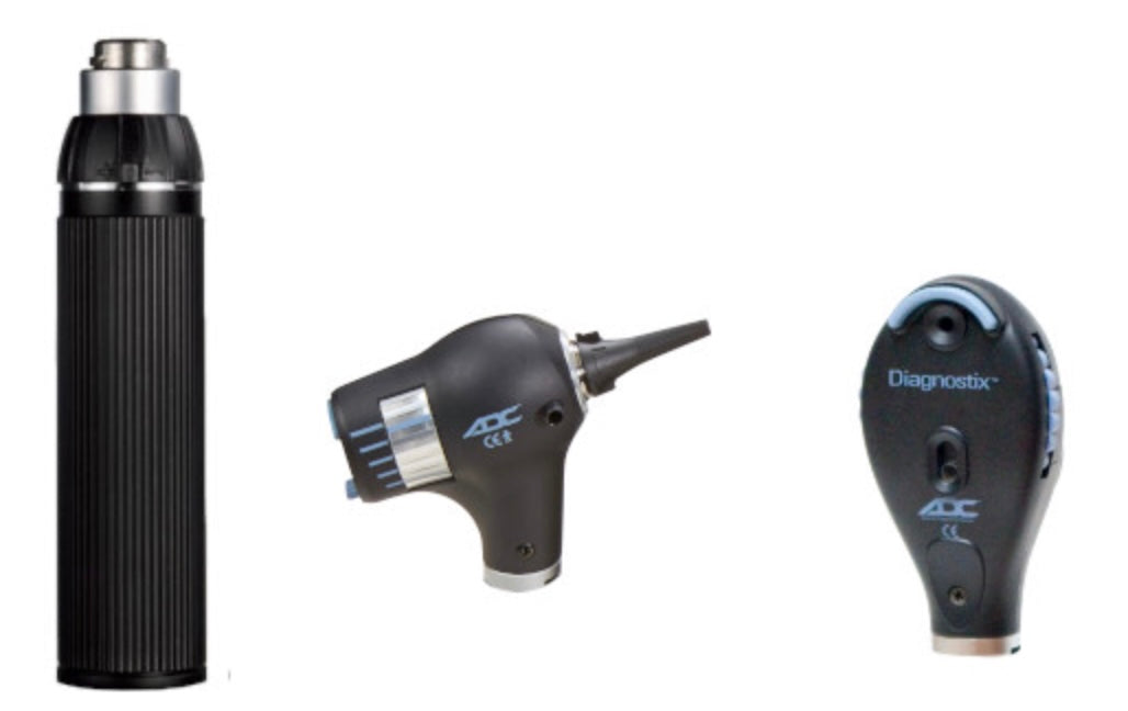 Diagnostix 3.5V Diagnostic Set. PMV LED Otoscope. Coax Plus LED Ophthalmoscope. USB-C Handle. Hard Case
