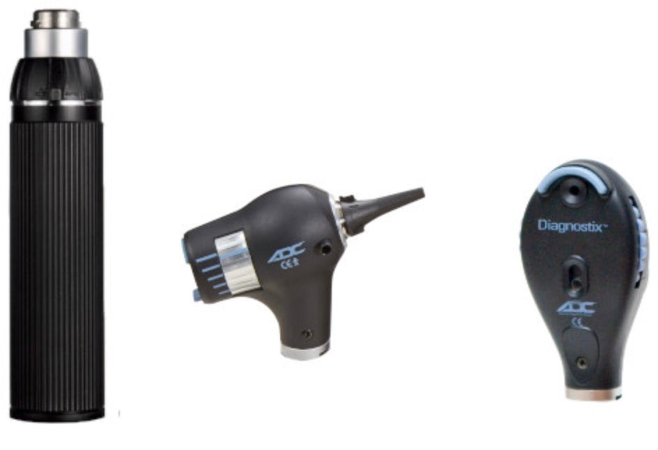 Diagnostix 3.5V Diagnostic Set. PMV Halogen Otoscope. Coax Plus Halogen Ophthalmoscope. USB-C Handle. Hard Case