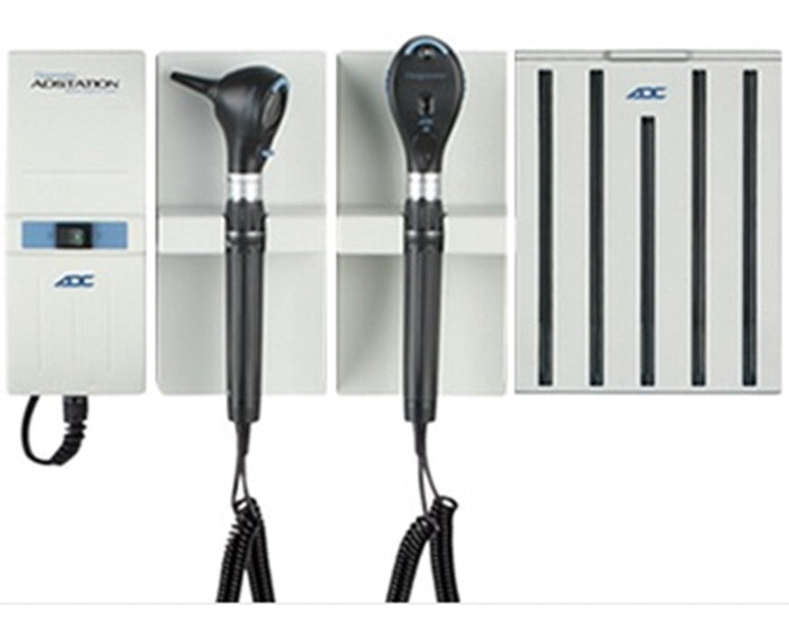 Diagnostix Wall Diagnostic Adstation. Standard Otoscope, Coax+ Ophthalmoscope, Specula Dispenser (led lighting)