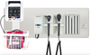 Diagnostix Wall Diagnostic Adstation. Standard Otoscope, Coax Ophthalmoscope, Specula Dispenser, Wallboard & Adview Monitor Mounting (halogen lighting)