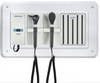 Diagnostix Wall Diagnostic Adstation. Standard Otoscope, Coax Ophthalmoscope, Specula Dispenser, Wallboard (halogen lighting)
