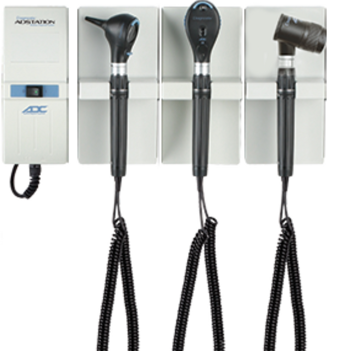 Diagnostix Wall Diagnostic Adstation. Standard Otoscope, Coax Ophthalmoscope, Dermascope (halogen lighting)