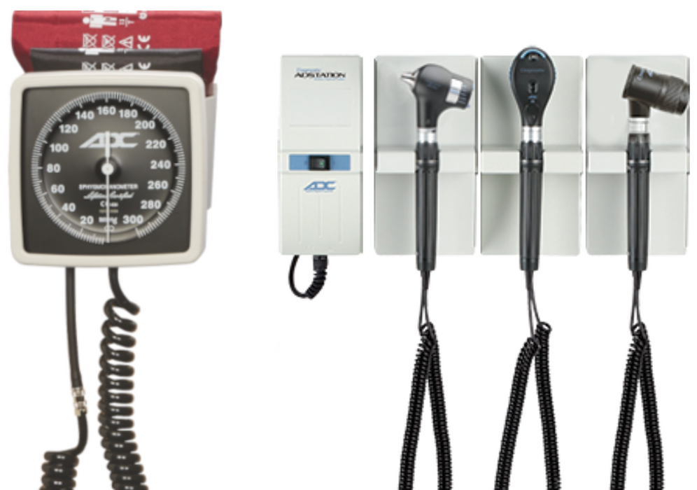 Diagnostix Wall Diagnostic Adstation. PMV Magnified Otoscope, Coax Ophthalmoscope, Aneroid, Dermascope (led lighting)