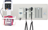 Diagnostix Wall Diagnostic Adstation. PMV Magnified Otoscope, Coax Ophthalmoscope, Specula Dispenser, Wallboard & Adview Monitor Mounting (halogen lighting)