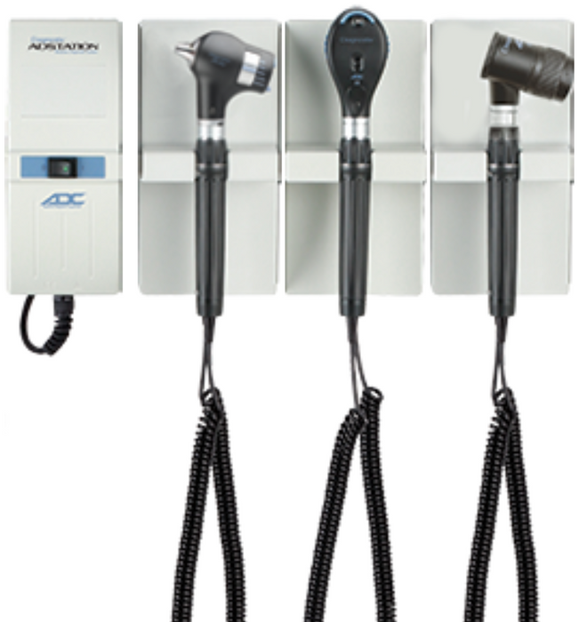 Diagnostix Wall Diagnostic Adstation. PMV Magnified Otoscope, Coax Ophthalmoscope, Dermascope (halogen lighting)