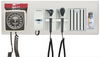 Diagnostix Wall Diagnostic Adstation. Standard Otoscope, Coax+ Ophthalmoscope, Aneroid, Adtemp Thermometer, Specula Dispenser, Wallboard (halogen lighting)